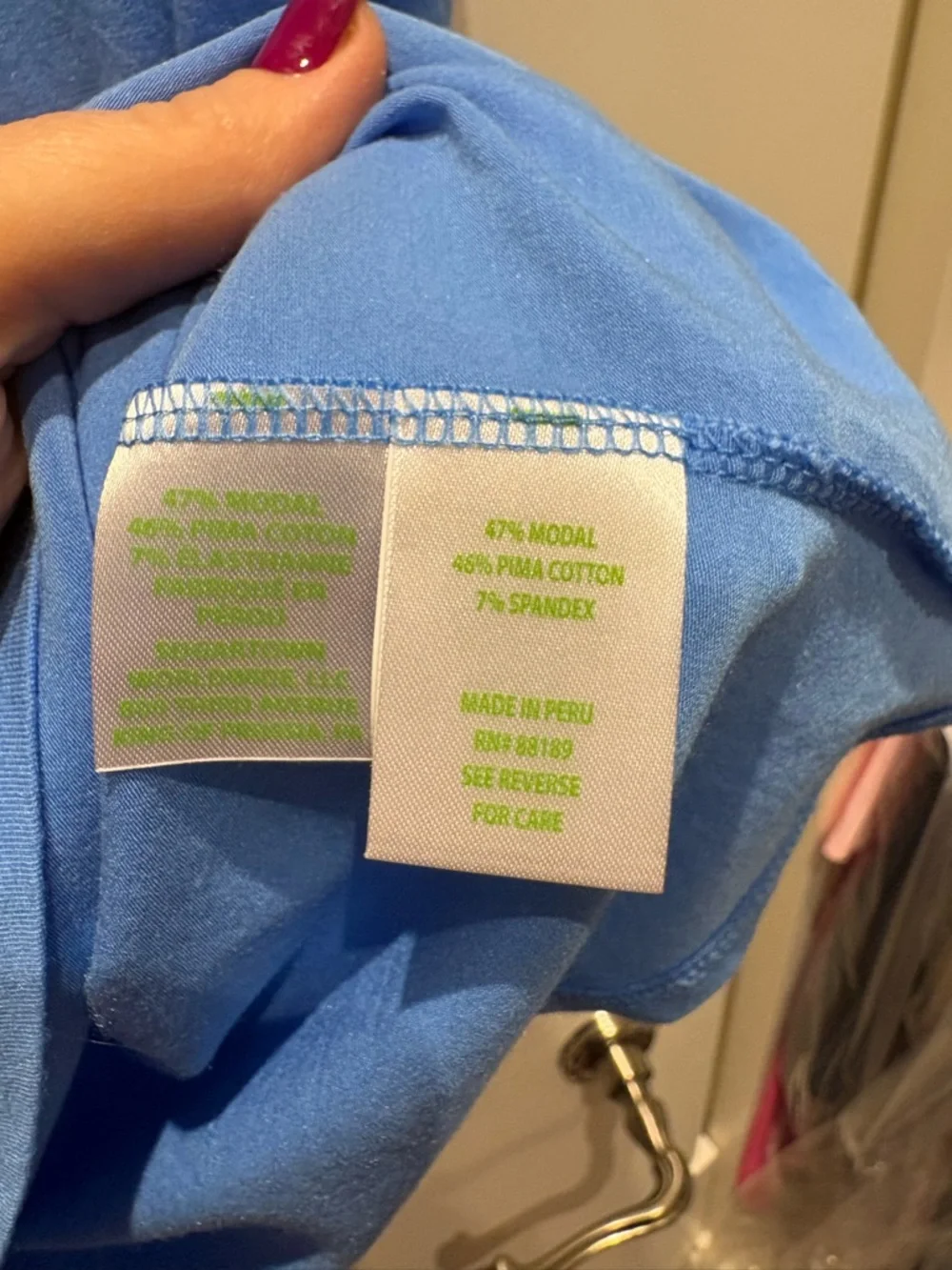 Lilly Pulitzer Bright Blue Ruffle Tank Top - Picture 3 of 3